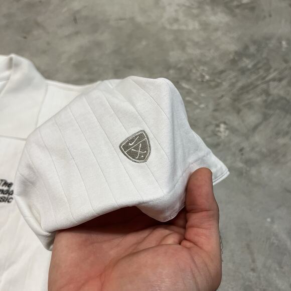 Tiger Woods Golf Polo Mens Large Collection Honda Classic White Logo GUC - Picture 9 of 9